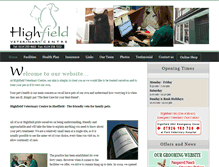 Tablet Screenshot of highfieldvets.com